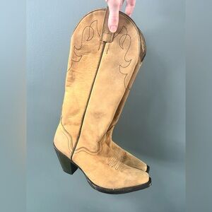 J.B. Dillon Tan Heeled Western Boots